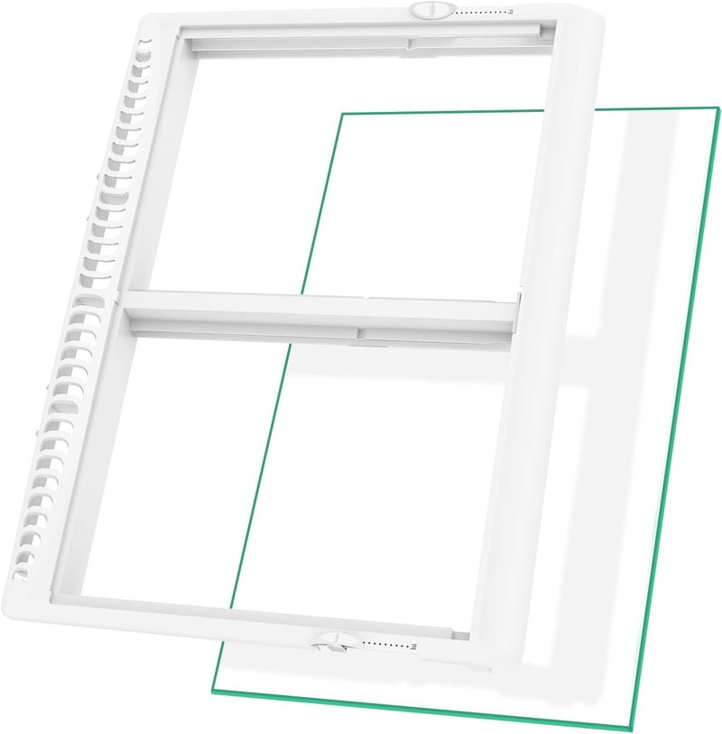 Alvar UPGRADED 240364787 Refrigerator Crisper Drawer Cover with 240350608 Crisper Glass Replacement Compatible with Frigidaire kenmore Refrigerator Drawer Replacement, Fridge Crisper Pan Drawer Cover - Image 1